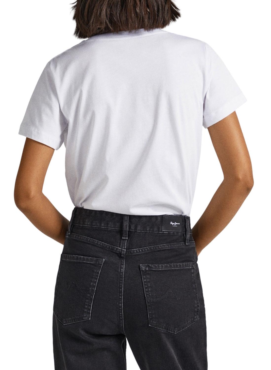 T-Shirt Pepe Jeans Bria Bianco per Donna