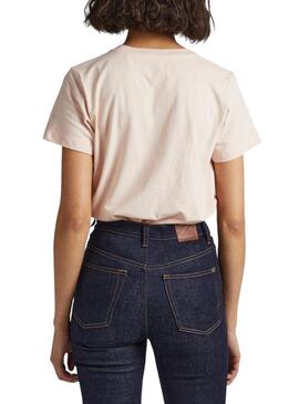 T-Shirt Pepe Jeans Bria Rosa per Donna