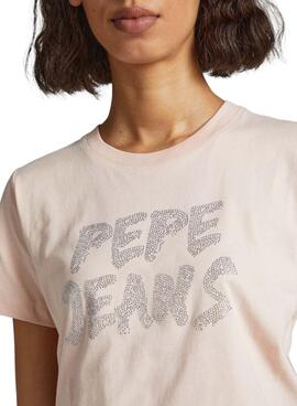 T-Shirt Pepe Jeans Bria Rosa per Donna