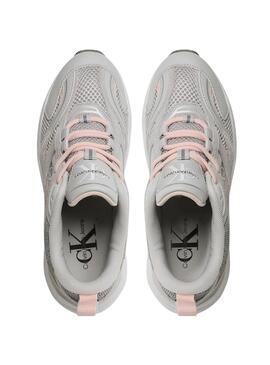 Sneakers Calvin Klein Mesh Grigio per Donna