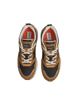 Sneakers Pepe Jeans Dave Road Marrone per Uomo