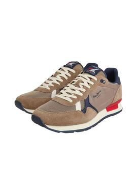 Sneakers Pepe Jeans Brit Heritage Marrone