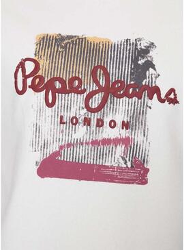 Felpa Pepe Jeans Melbourne Bianco per Uomo