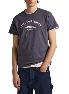 T-Shirt Pepe Jeans Waddon Grigio per Uomo