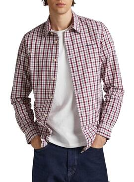 Camicia Pepe Jeans Cunningham Rosso per Uomo