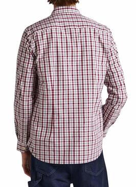 Camicia Pepe Jeans Cunningham Rosso per Uomo