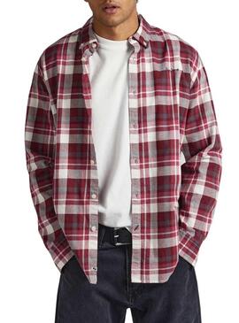 Camicia Pepe Jeans Crescita Rosso per Uomo