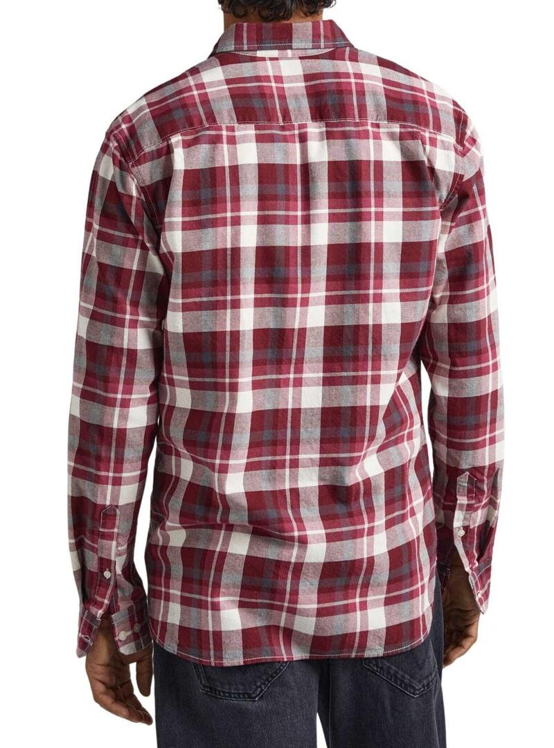 Camicia Pepe Jeans Crescita Rosso per Uomo