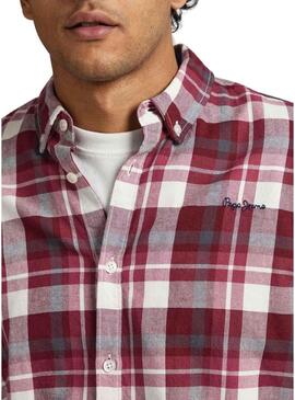 Camicia Pepe Jeans Crescita Rosso per Uomo