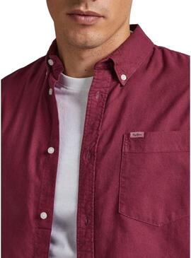 Camicia Pepe Jeans Fabio Rosso per Uomo