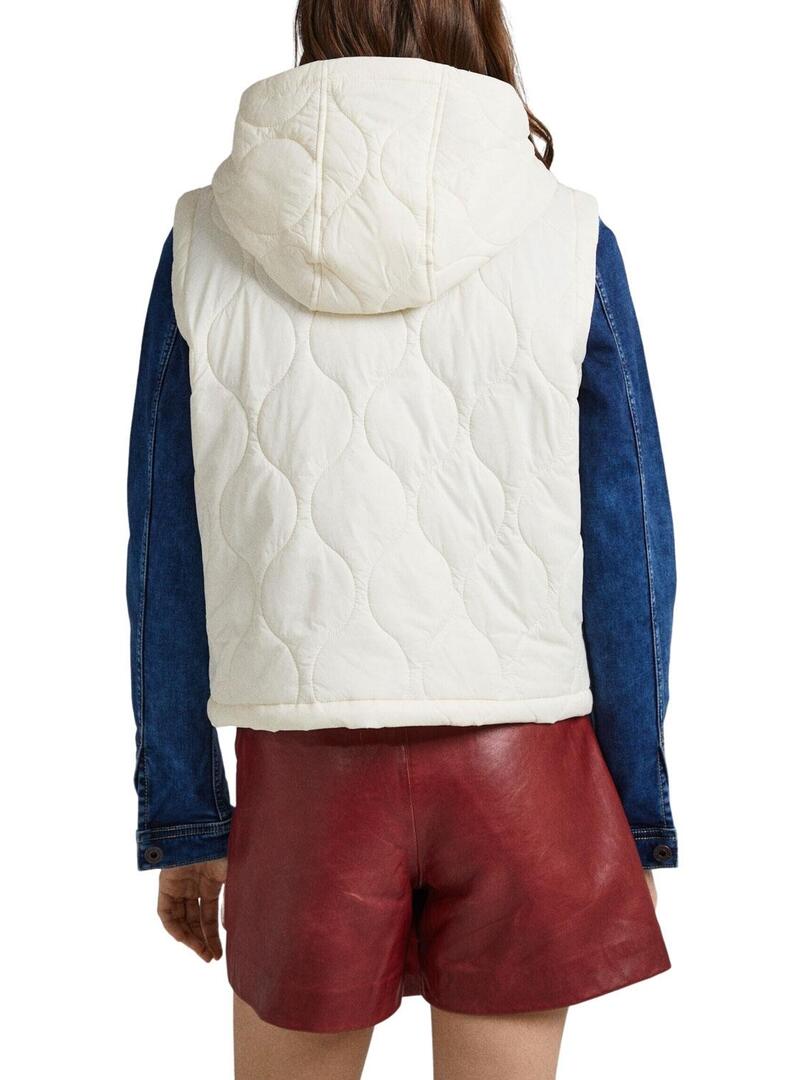 Gilet Pepe Jeans Nina Bianco per Donna