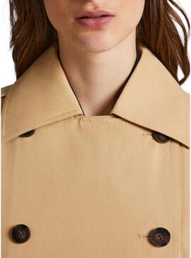 Gabardina Pepe Jeans Marla Beige per Donna