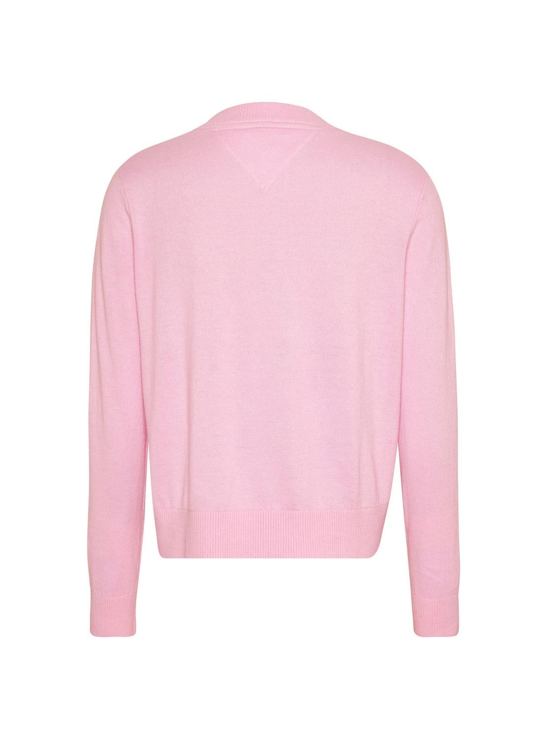 Pullover Tommy Jeans Essential Crew Rosa per Donna