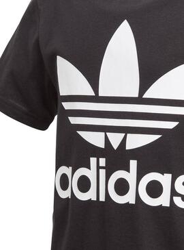 T-Shirt Adidas Trefoil NeroTee Bambino