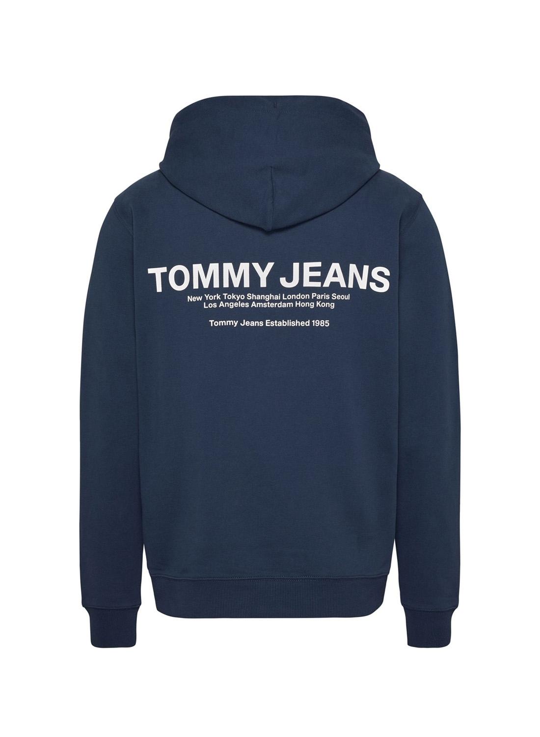 Felpa Tommy Jeans Entry Graphic Blu Navy Uomo