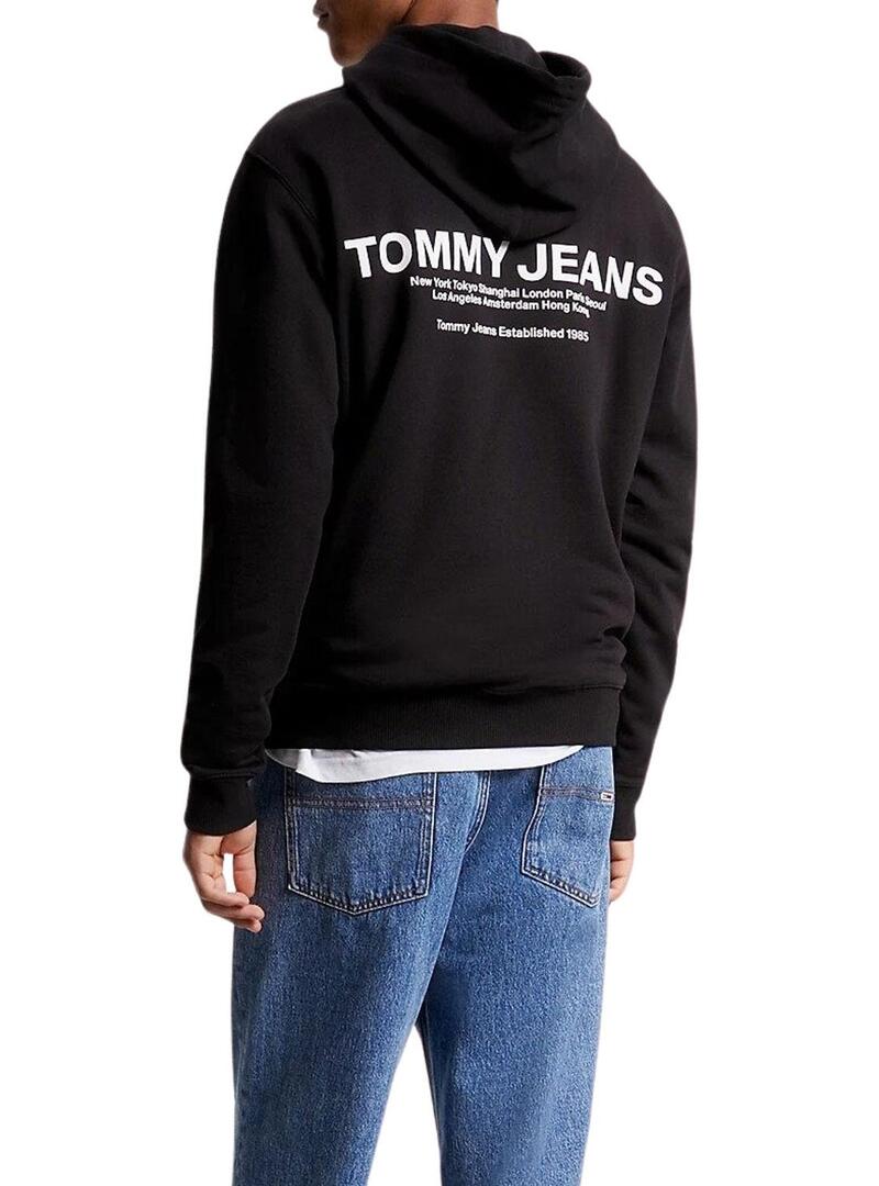 Felpa Tommy Jeans Entry Graphic Nero Uomo