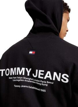 Felpa Tommy Jeans Entry Graphic Nero Uomo