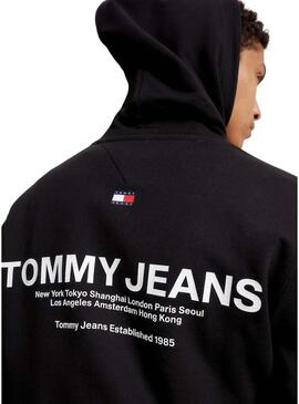 Felpa Tommy Jeans Entry Graphic Nero Uomo