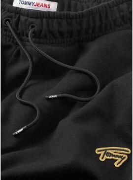 Pantaloni Tommy Jeans Signature Nero per Uomo