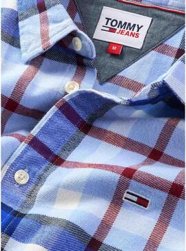 Camicia Tommy Jeans Classic Essential Blu Uomo