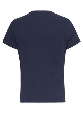 T-Shirt Tommy Jeans Essential Blu Navy per Donna