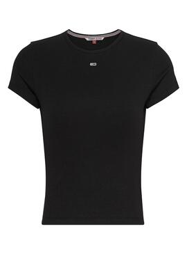 T-Shirt Tommy Jeans Essential Nero per Donna