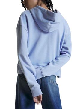 Felpa Tommy Jeans Relaxed Essential Blu Donna