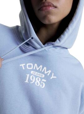 Felpa Tommy Jeans Relaxed Essential Blu Donna