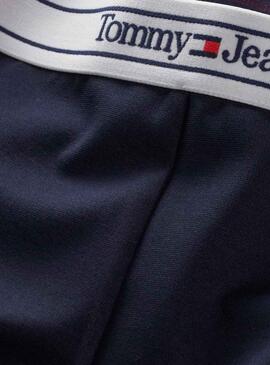 Leggings Tommy Jeans Logo Svasato Blu Navy per Donna