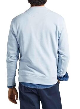 Felpa Pepe Jeans Vecchia moglie Crew Blu per Uomo