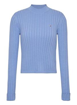 Pullover Tommy Jeans Boxy Perkins Blu per Donna