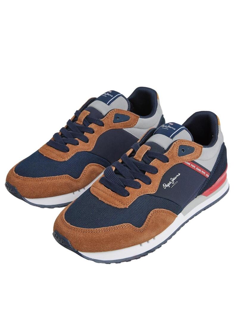 Sneakers Pepe Jeans London Forest Blu Navy Uomo