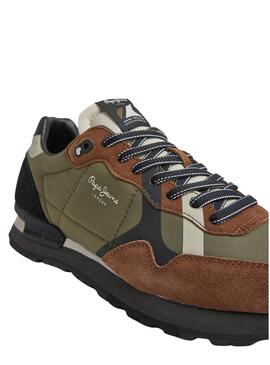 Sneakers Pepe Jeans Print Marrone per Uomo