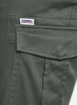 Pantaloni Tommy Jeans Scanton Cargo Verde Uomo