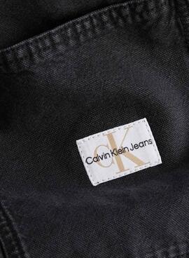Camicia Calvin Klein Jeans Canvas Nero per Uomo