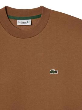 Felpa Lacoste Atemporal Marrone per Uomo