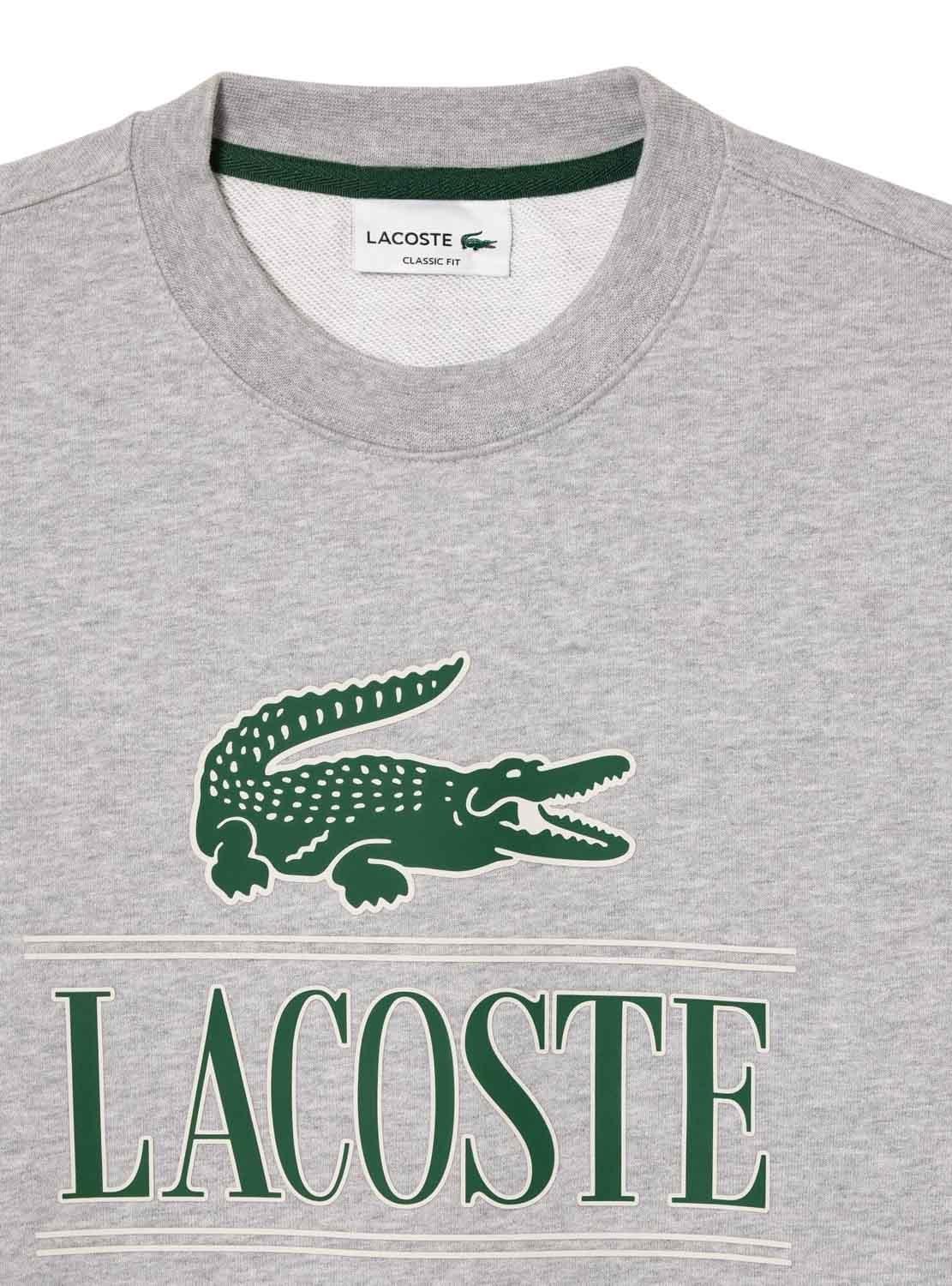 Felpa Lacoste Insignia Grigio per Uomo