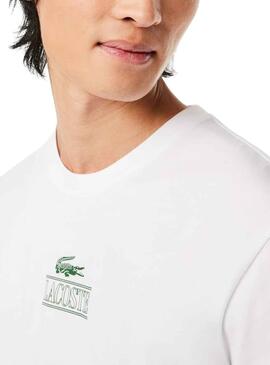 T-Shirt Lacoste Effetto 3D Bianco Uomo Donna
