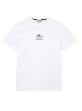 T-Shirt Lacoste Effetto 3D Bianco Uomo Donna