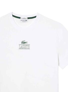 T-Shirt Lacoste Effetto 3D Bianco Uomo Donna