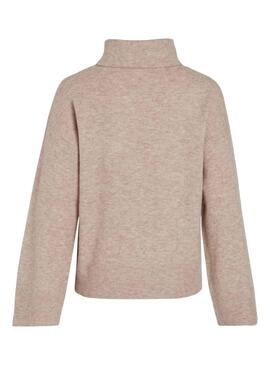 Pullover Vila Vivimalina Rollneck Beige per Donna