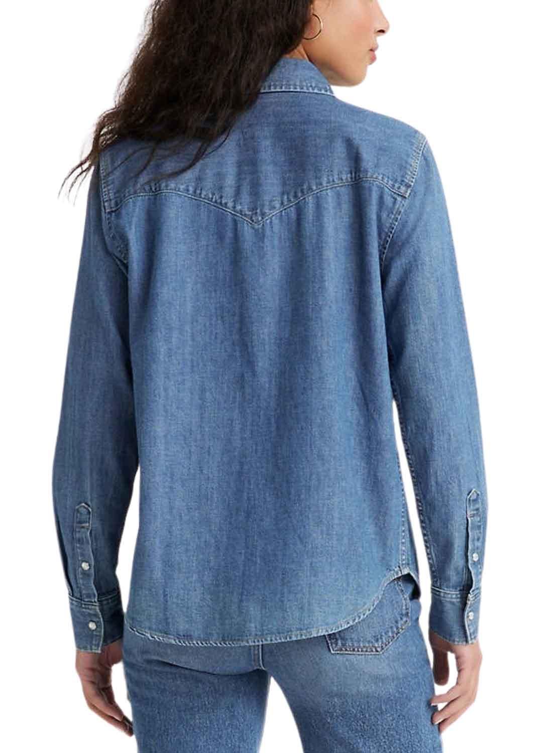 Camicia Levis Iconic Western Essential Blu Donna