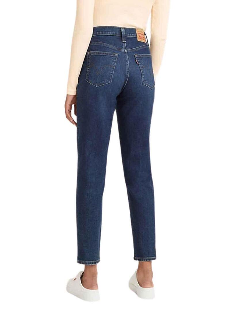 Pantaloni Jeans Levis High Mamma a vita Donna