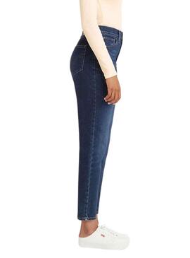 Pantaloni Jeans Levis High Mamma a vita Donna