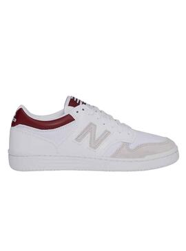 Sneakers New Balance 480 Bianco e Bordeaux