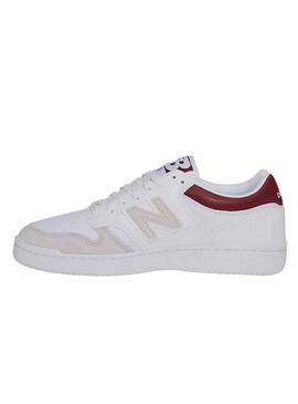 Sneakers New Balance 480 Bianco e Bordeaux