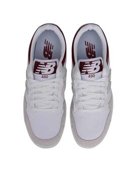 Sneakers New Balance 480 Bianco e Bordeaux