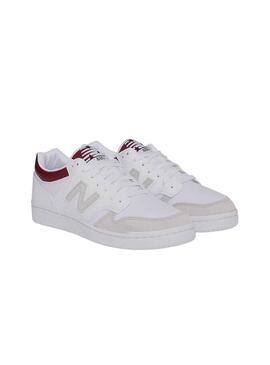 Sneakers New Balance 480 Bianco e Bordeaux