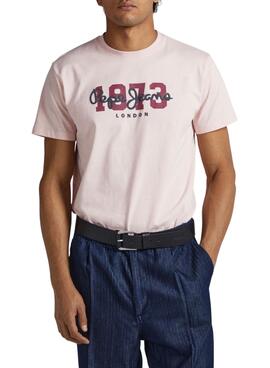 T-Shirt Pepe Jeans Lupo Rosa per Uomo