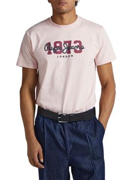 T-Shirt Pepe Jeans Lupo Rosa per Uomo